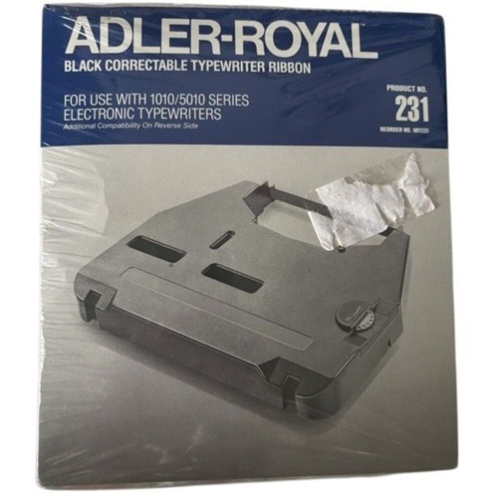 6 PACK Adler Royal 231 Black Correctable Typewriter Ribbon 901231 New Sealed Lot